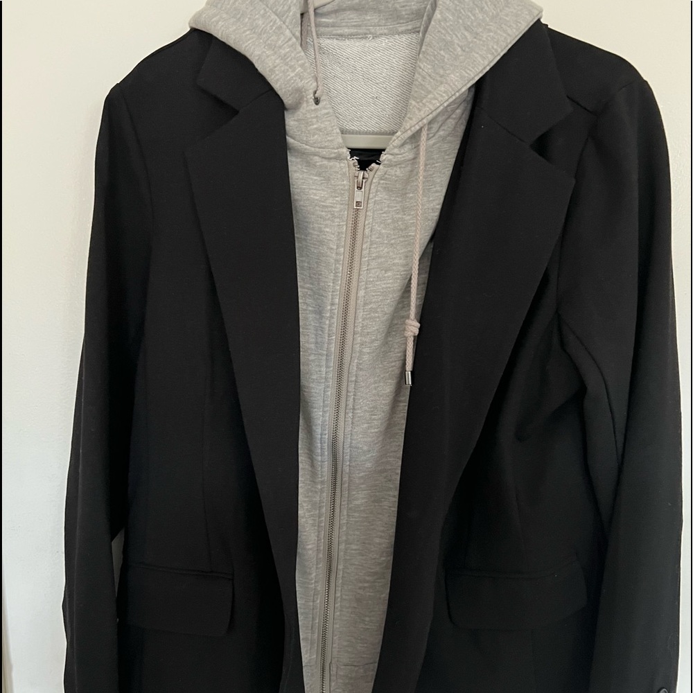 Liverpool blazer hickie black grey jacket XL women